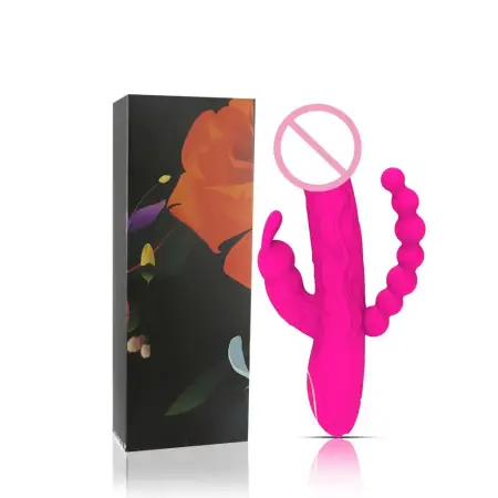 Clitoral Stimulation 10 Frequency Vibration Mode Anal Bead Massager G-spot Simulation Penis Rabbit Vibrator