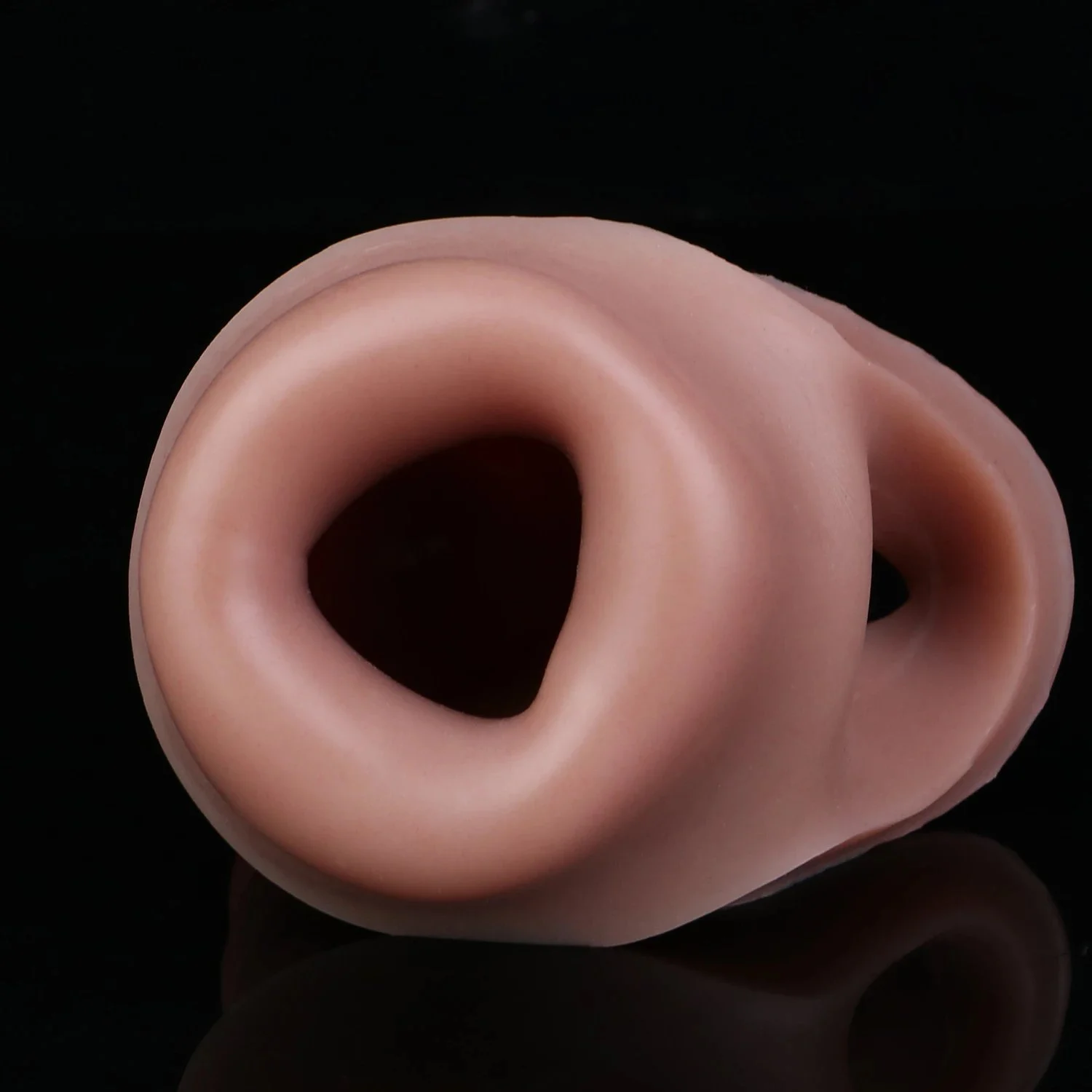 Realistic Penis Sleeve With Vaginal Design Anti-drop Silicone Male Penis Extender for Men Delay Ejaculation Adult Sex Toys