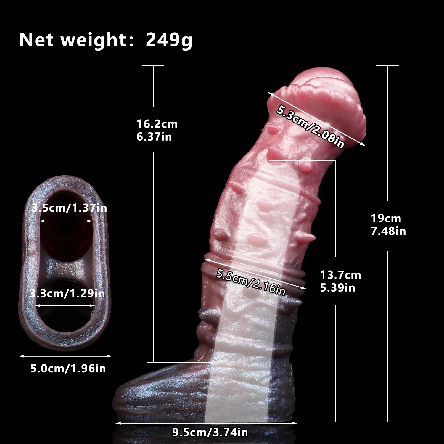 Penis Enlargement Sleeve Wolf-hair Horse Penis Fantasy Monster Silicone Male Penis Extender Sleeve Couple Sex Toy