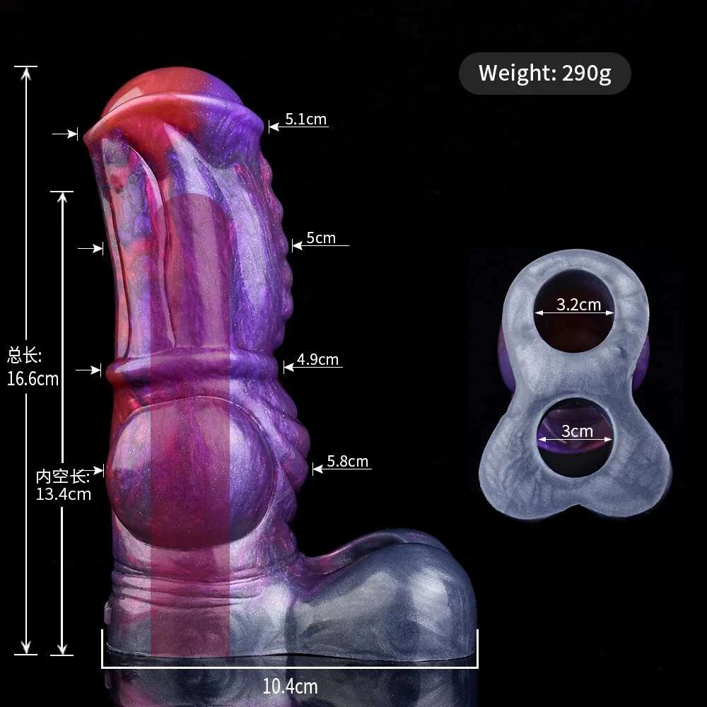 Liquid Silicone Sex Toys for Men Penis Sleeve Penis Ring Delay Ejaculation Extender Reusable Condom Realistic Animal Penis