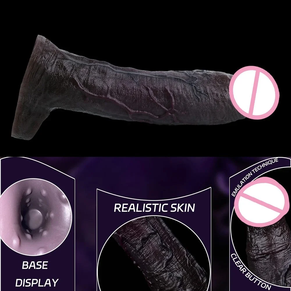 Realistic Liquid Silicone Vibrating Penis Extension Sleeve 3D Molded Large Size Wearable Male Enhancer
