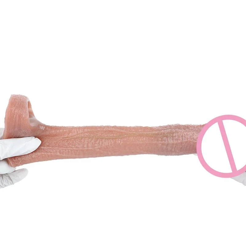 Realistic Penis Sleeve Extender Silicone Lifelike Cock Ring Sheath for Men Delay Ejaculation Reusable Condom Sex