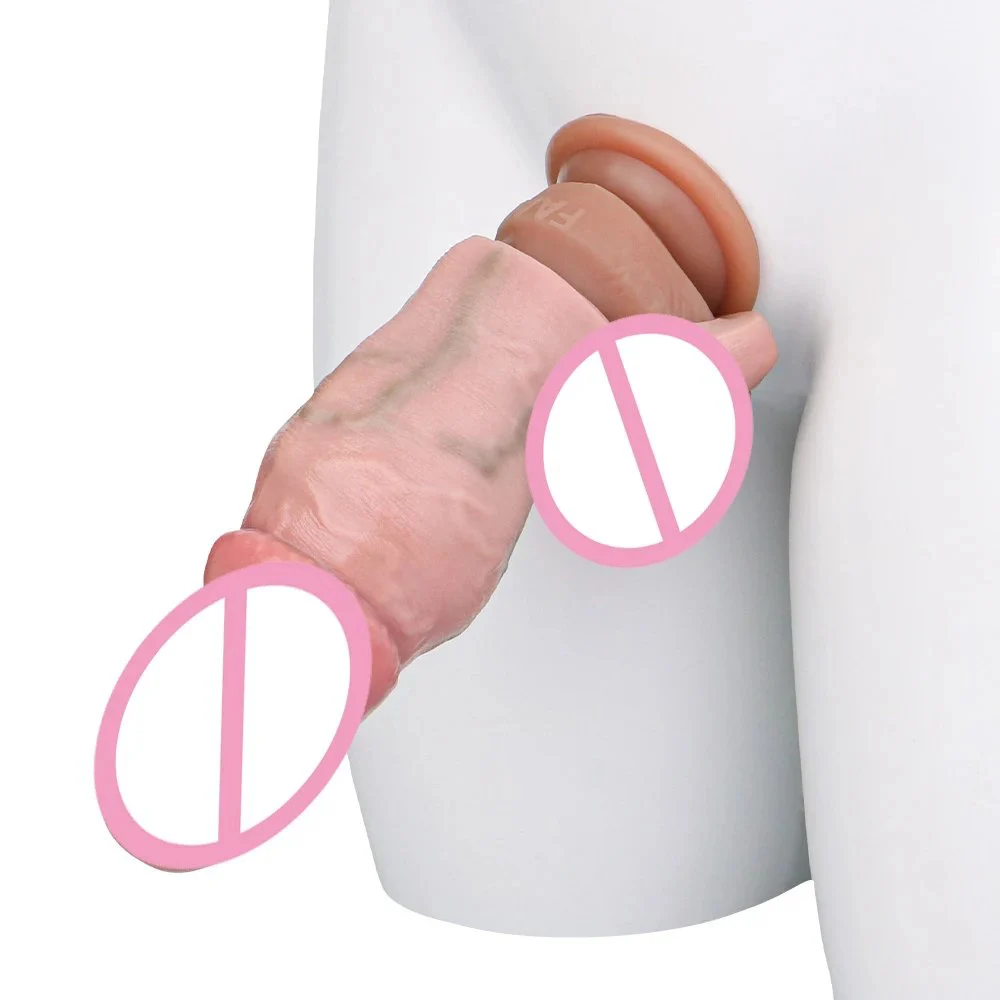 Realistic Silicone Hollow Penis Sleeve Enlargement Thick Soft Silicone Cock Ring Sleeve Penis Enlargement Adult Toy for Man