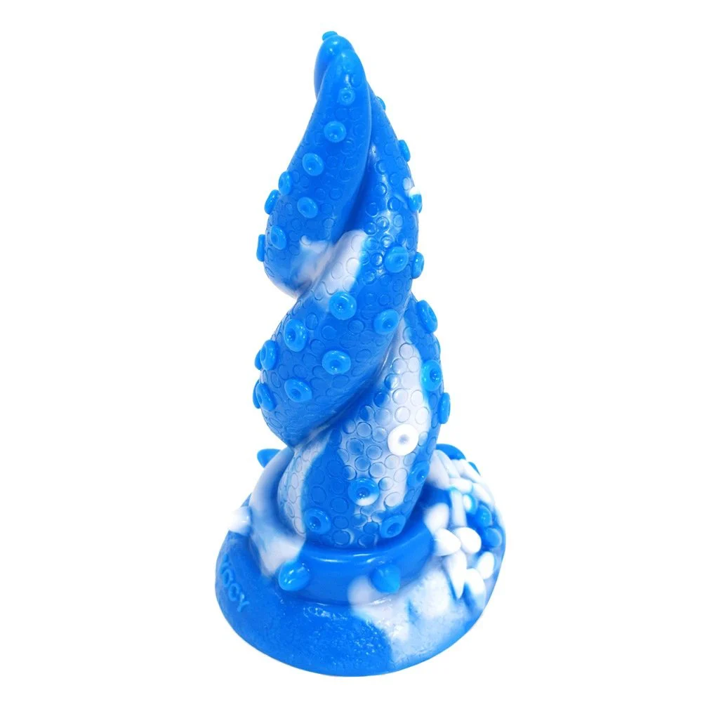 19cm Animal Products Anal Plug High Quality Liquid Silicone Tentacle Dildo with Suction Cup