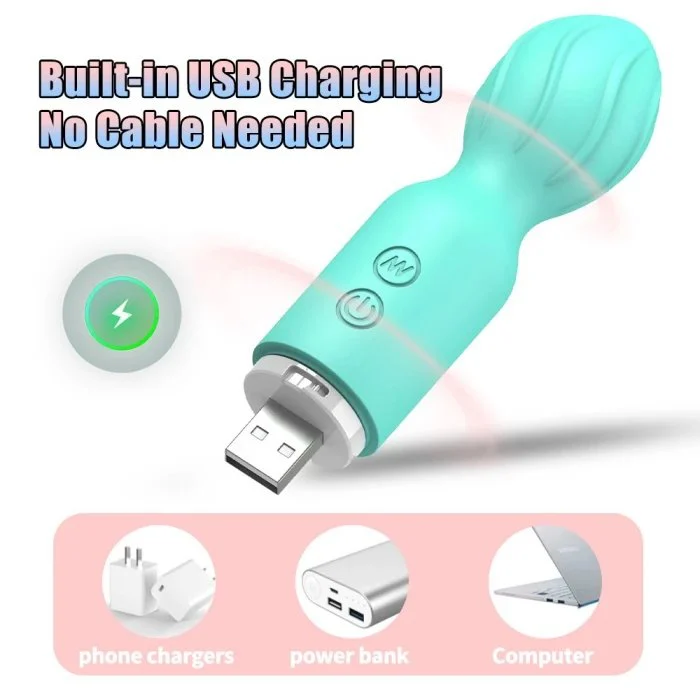 AV Vibrator Wand Personal Massager Clit Stimulator Sex Toy for Women 10 Frequency Rechargeable Mini Vibrators Adult Toys