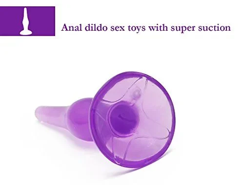 Silicone Six-Piece Purple Anal Plug Set Waterproof Butt Plug Trainer Kit Prostate Massager Dildo Sex Toys Anus