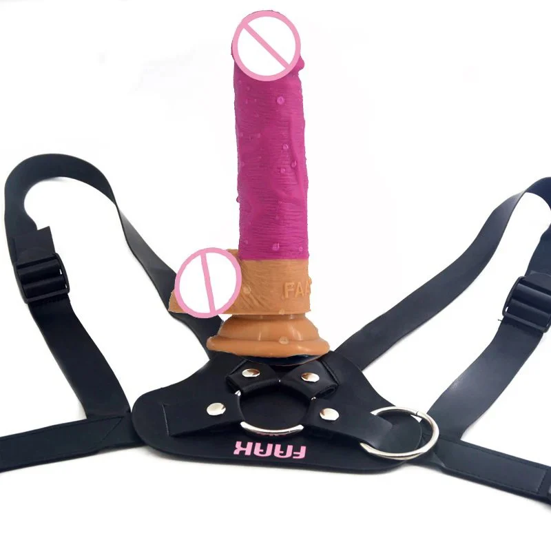 6.89 Inches Women Adult Sex Toys pink Realistic Double Layer Hardness Dildos Silicone Dildos with Strap on Belt