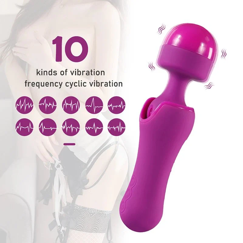 Wireless Adult Sex Toy Mini Pussy AV Vibrator with 10 Frequencies IPX5 Waterproof & Latex for Women