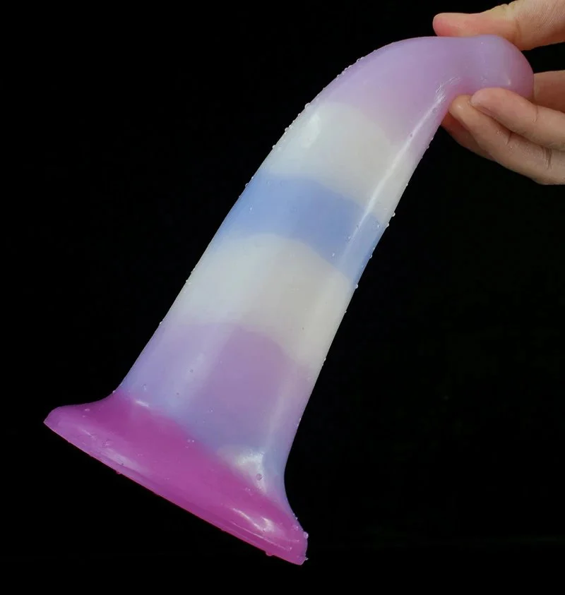 19.6cm Dual Layer Silicone Dildo Realistic Sex Toys Strap on Dildos for Women with Suction Cup