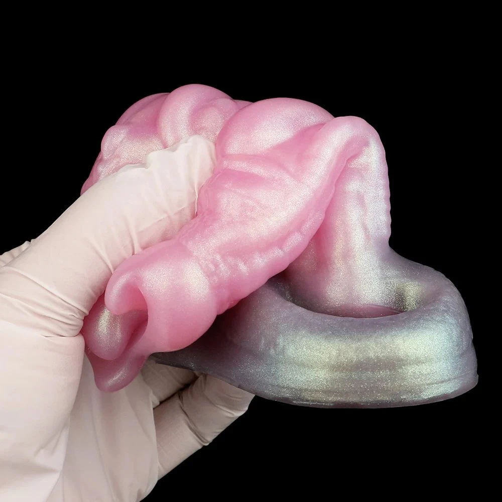 Silicone Penis Wearable Sleeve Hollow Dragon Dildo Fantasy Sheath Stretchable Cock Enlargement Sex Toys for Men Adult 18+