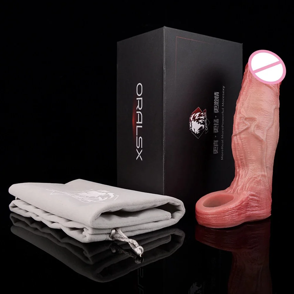 Realistic Skin Color Male Dildo Penis Sleeve Men's Intimacy Toys Large Size Real Feel Sex Toys