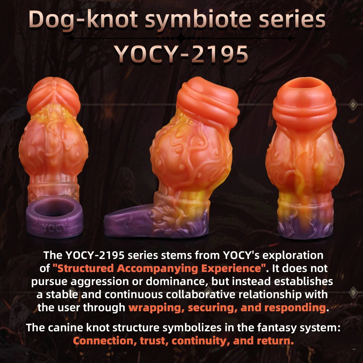 New Penis Ring Cock Enlargement Penis Sleeve Fantasy Dog Knot Silicone Cock Sleeve Dick Enlarger Adult Sex Toys for Men