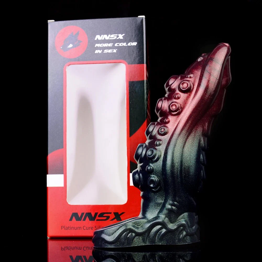 Silicone Fantasy Tentacle Dildo Sleeve Male Sex Toys Penis Ring Sleeve Sheath Enlarger Extension Extender for Men Couples