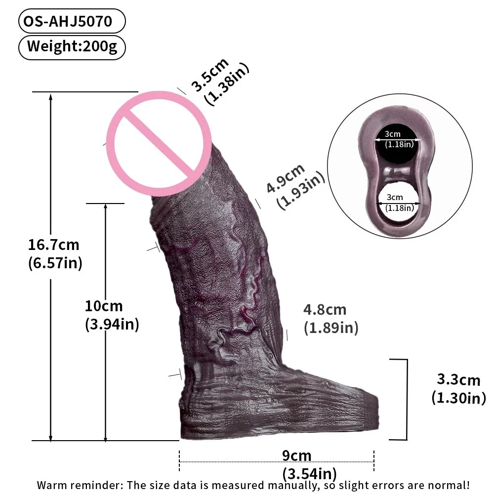 Silicone Hollow Dildos Penis Sleeve Cock Ring Closed Head Black Realistic Penis Extender Enhance Girth Adult Toys for Men