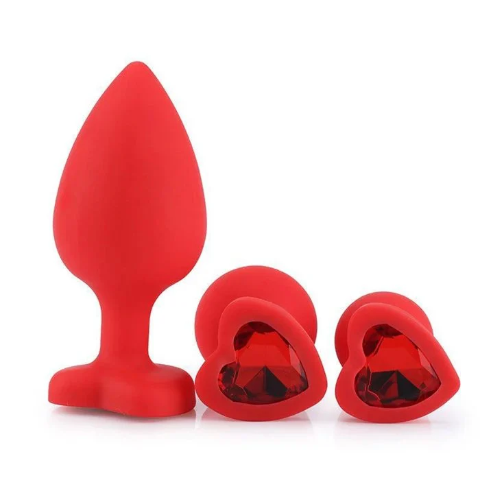 Silicone and Stainless Steel Anal Plug Vibrator Jewelry Couple's Sex Toy