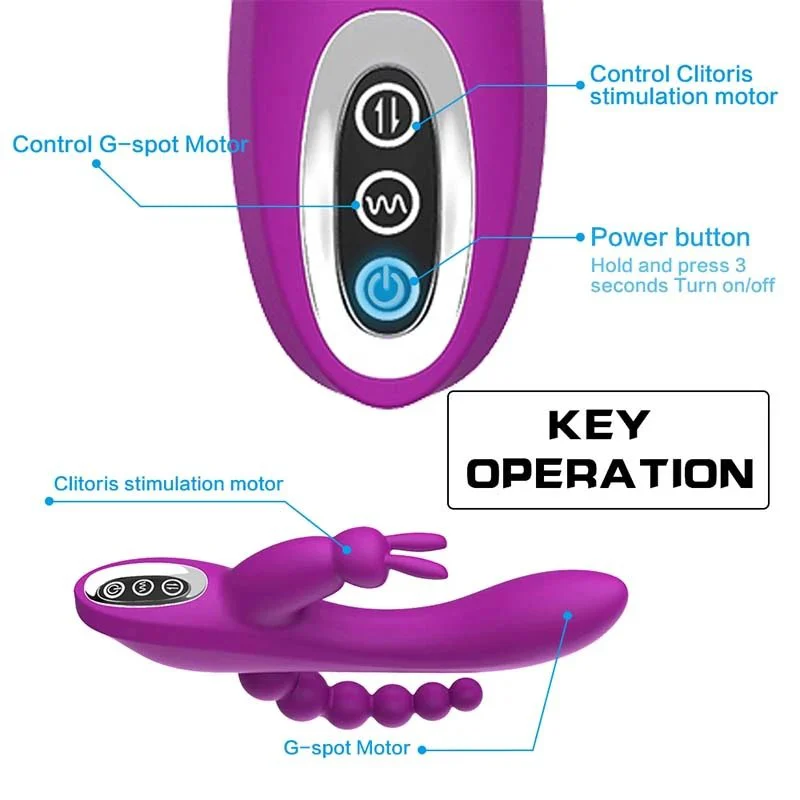 Rabbit Thrusting Sex Toy Vibrating Dildo Huge Realistic Electric Vibrator for Women