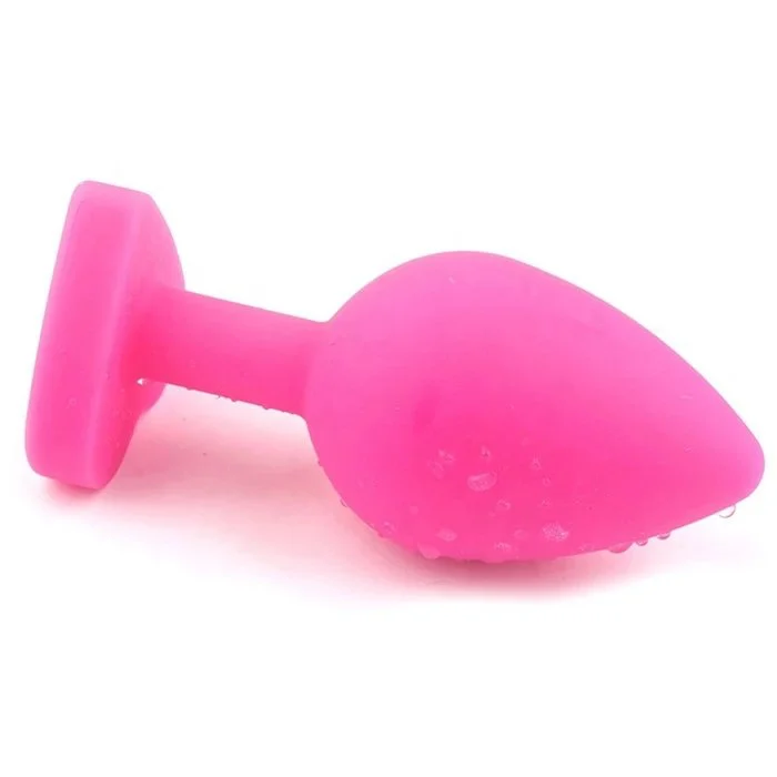 Silicone Heart Shaped Anal Plug for Couple Anal Sex with Vibrator Features