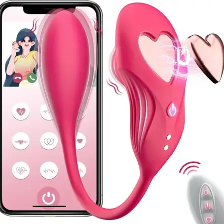 Rechargeable 10 Modes Women Sex Machine 10 Modes Heart Design App Control Wearable Panty Vibrator