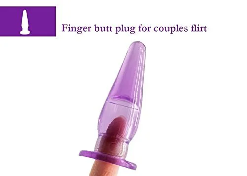 Silicone Six-Piece Purple Anal Plug Set Waterproof Butt Plug Trainer Kit Prostate Massager Dildo Sex Toys Anus