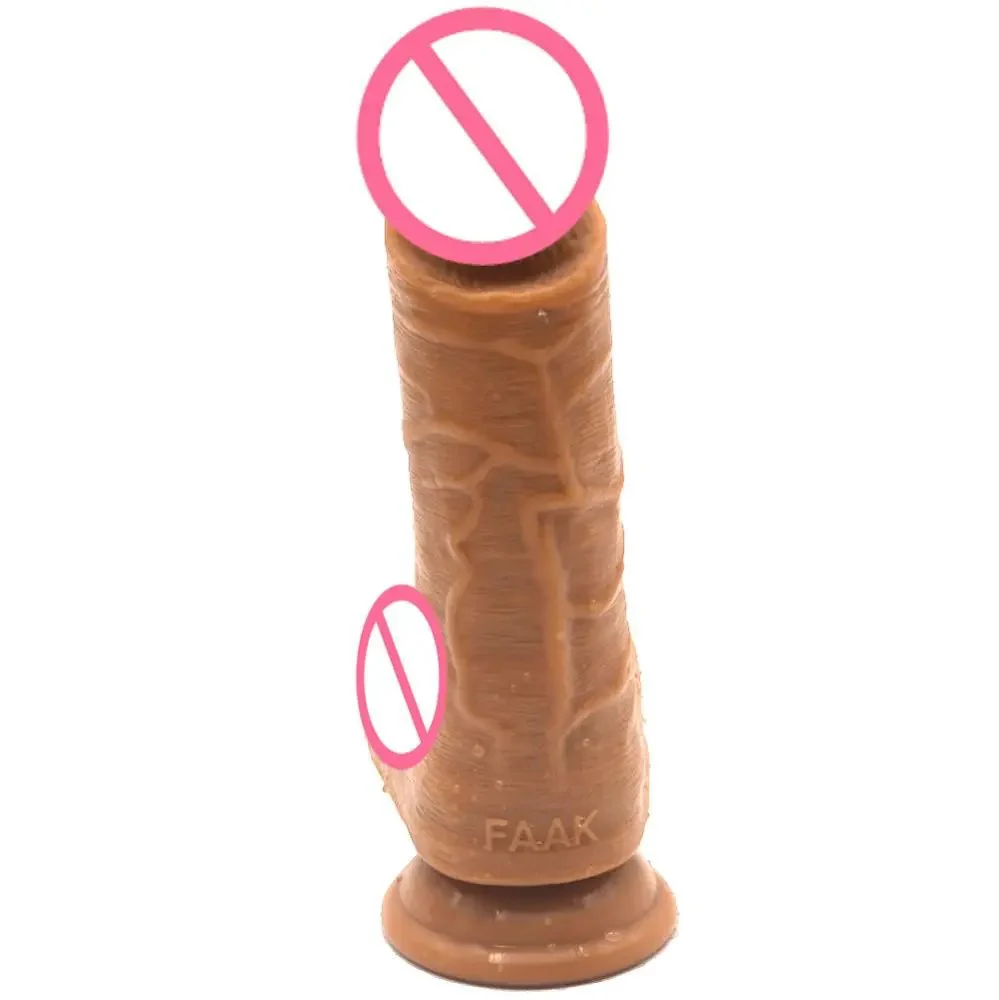 21.5cm Realistic Glans Penis Soft Silicone Penis Lifelike Dildo for Women Toys Sex Adult Rubber Penis