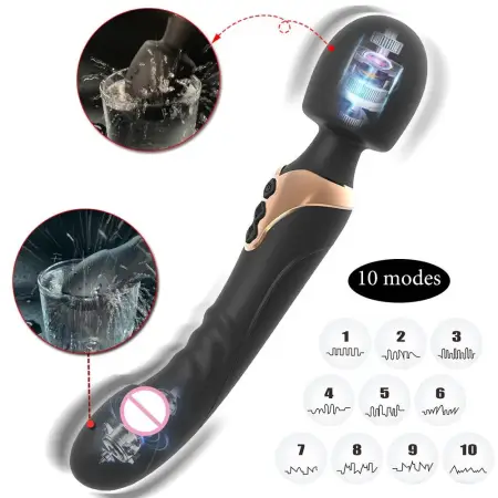 Rechargeable Dual Motor 10 Modes Powerful Big AV Wand Women Masturbation Sex Toys Vibrator