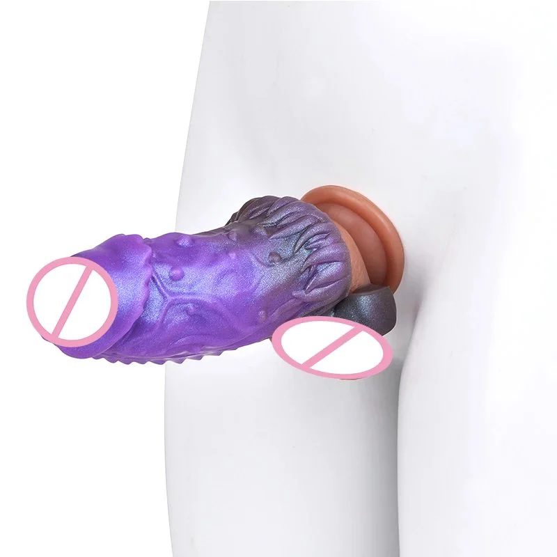 Open Dildo SleeveSoft Silicone MaterialEffective Enlargement of the Male PenisExtendersFantasy Series Dildo Sleeve