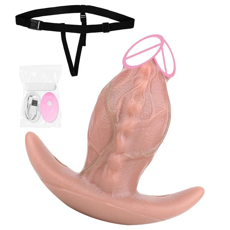 Placement of Skin Soft Liquid Silicone Anal Plugs, Adjustable and Removable Bondage Play Toys, Anal Plugs with Vibrators
