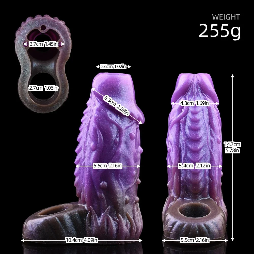 Open Dildo SleeveSoft Silicone MaterialEffective Enlargement of the Male PenisExtendersFantasy Series Dildo Sleeve