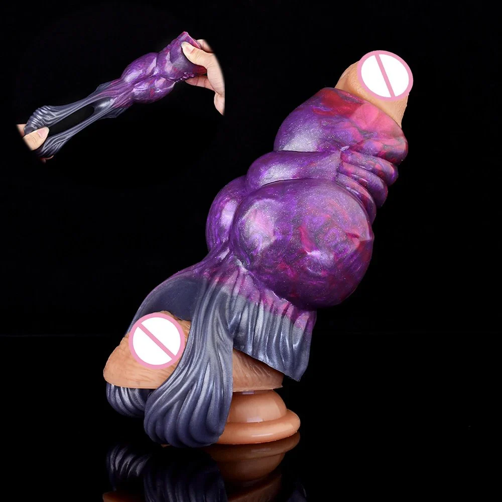 Reusable Penis Sleeve Big Animal Dildo Penis Sleeve Cover Penis Ring Delay Ejaculation Extender Reusable Condom