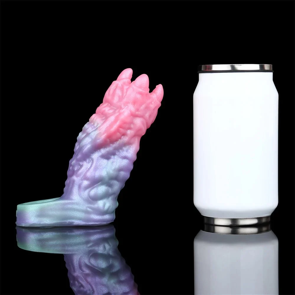 Open Soft Silicone Penis Enlargement Sleeve Galactic Charm Fantasy Monster Dildo Male Penis Extender Sex Toy
