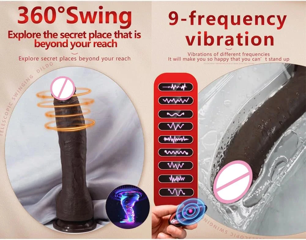 Realistic Big Dildo Vibrator Heating Function Remote Control G-Spot Stimulator Silicone Thrusting Vibrating XXL Dildo for Women