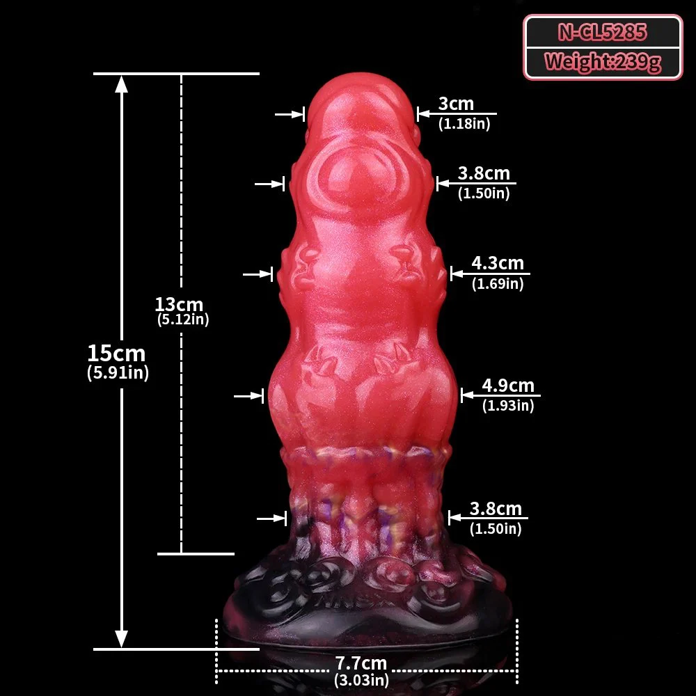 Red Dragon Large Anal Plugs Made of Platinum Silicone to Increase the Sexual Experience of Bondage Anal Plugs