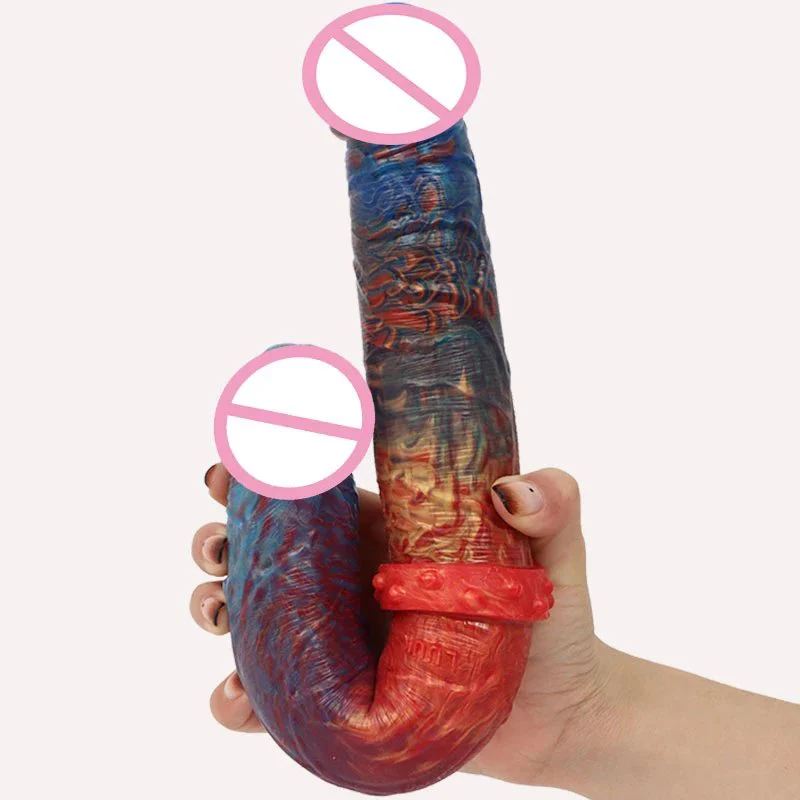 36cm Rubber Rod Huge Size Streamer Color Penis Dildo Sex Device Adults Game Machine