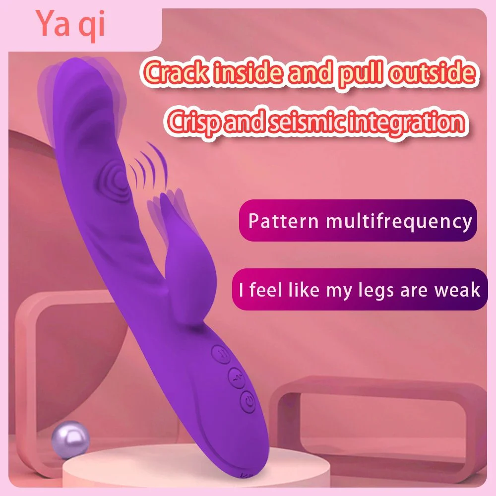 Female 3 in 1 Rabbit Silicone Vibrator Double Tap G-pot Vibrator Woman Masturbation Sex Toys Adult