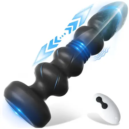 Remote Control Vibrating Butt Plug Male Adult Sex Toys Thrusting Vibrating Prostate Massager Anal Beads Vibrator for Men Women