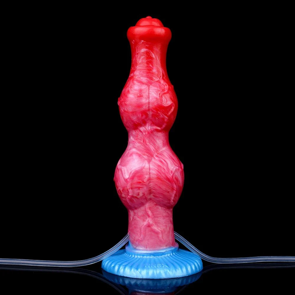 S,M Size Fantasy Dog Knot Inflatable Squirting Masturbator Realistic Animal Dildo Orgsm Ejaculation Sex Toy for Man and Woman