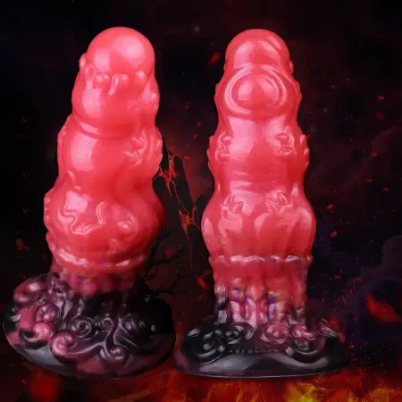 Red Dragon Style Soft Silicone Prostate Massager for Men with Delay Effect and Intense Stimulation Anal Plug
