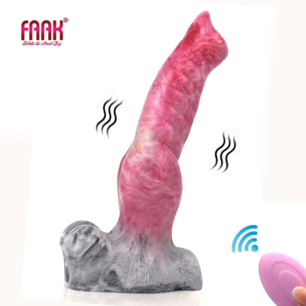 27cm Vibrating Animal Dog Dildo Big Anal Plug Xxx Sex Toys Remote Control Vibrator