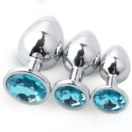 Classic Stainless Steel Anal Plug Fetish Adult Silicone Butt Plug for Men and Women Crystal Jewelry Anal Sex Toy