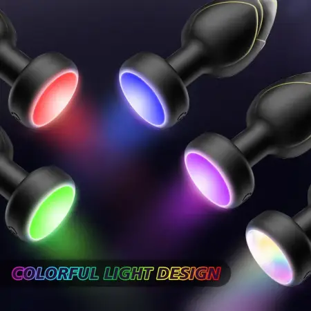 Colorful Adult Sex Toy Remote Control Touch Screen Fancy Anal Plug Oval Posterior Chamber Electric Metal Plug Silicone