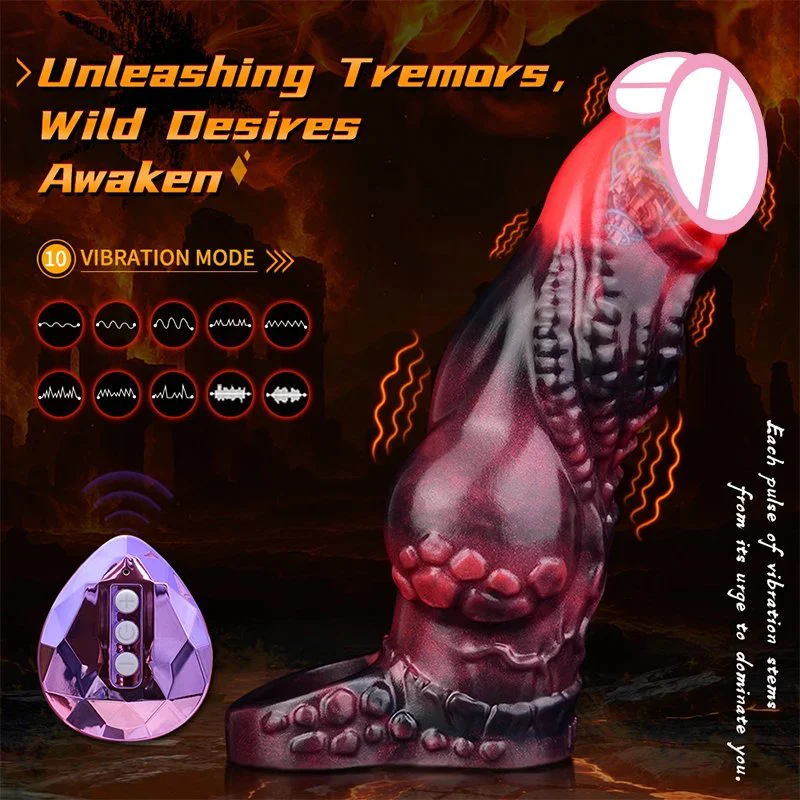 Male Penis Condom with Vibration Function, Effective Penis Length Extension Vibrating Dildo Soft Silicone Material