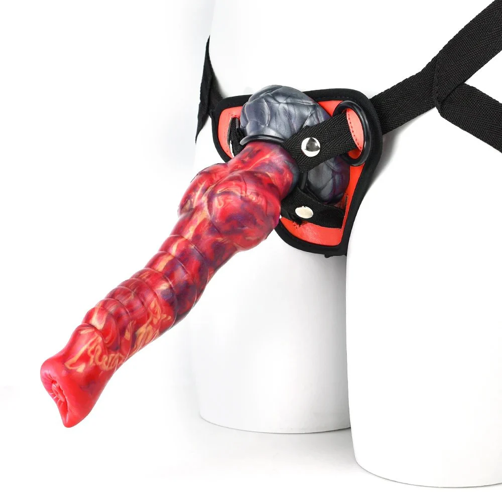 9.25 Inch New Large Artificial Wearable Strap Penis Chastity Belt for Male