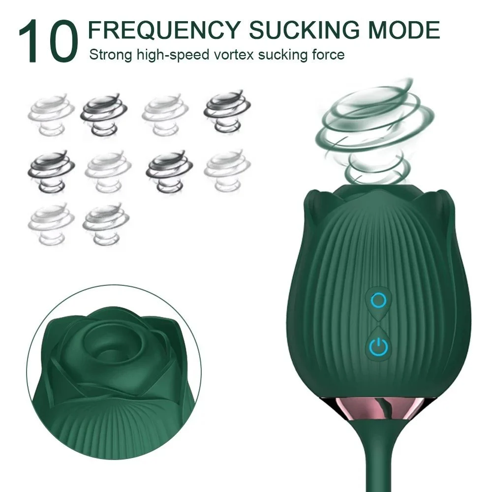 Adult Sex Toys Rose Toy Vibrator with Tongue for Woman 3 in 1 Rose Sex Stimulus Vibrator