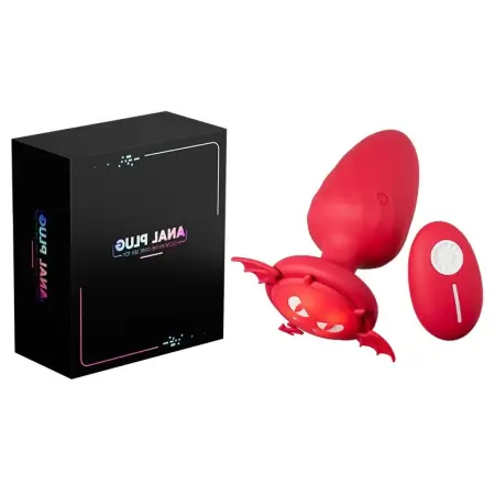 Demon Remote Anal Plug Silicone Anal Plug With Light Female Butt Plug Anal Bead Toys for Male Men Women Colorful Light