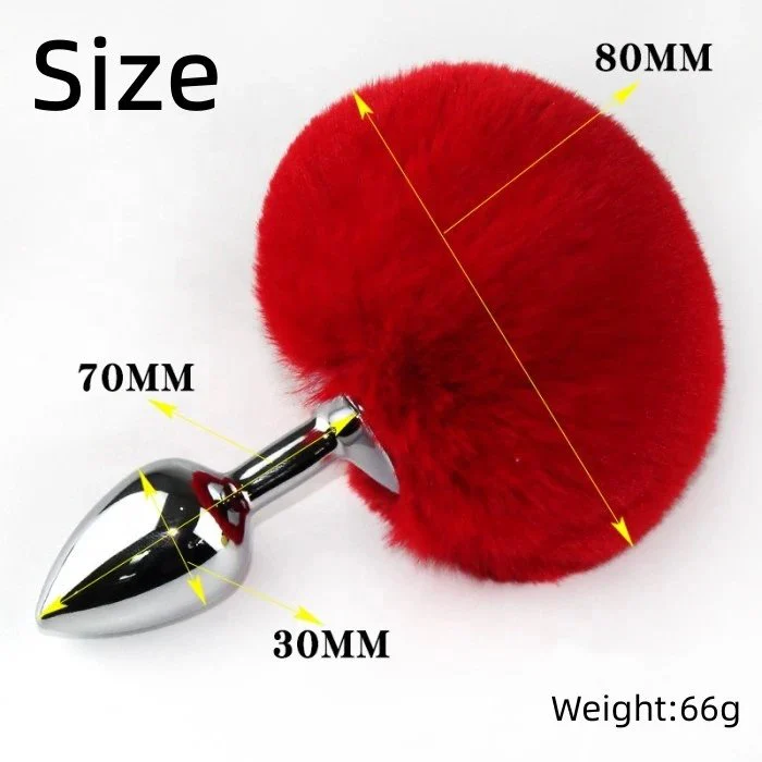 Colorful Tail Butt Plug Anal Vibrator Sex Toys Made of Durable Metal
