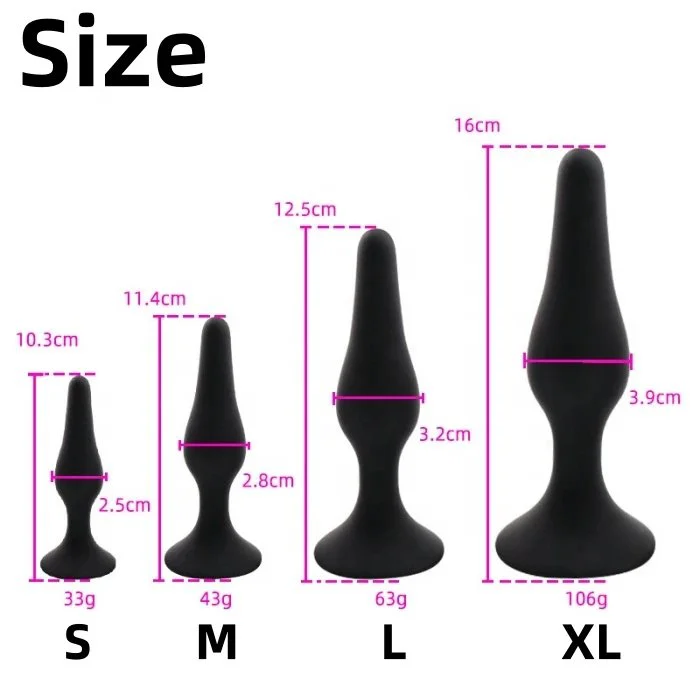 4pcs Silicone Anal Plug Set Adult Sex Toys for Women and Men Beginners Anal Massager for Anal Masturbation