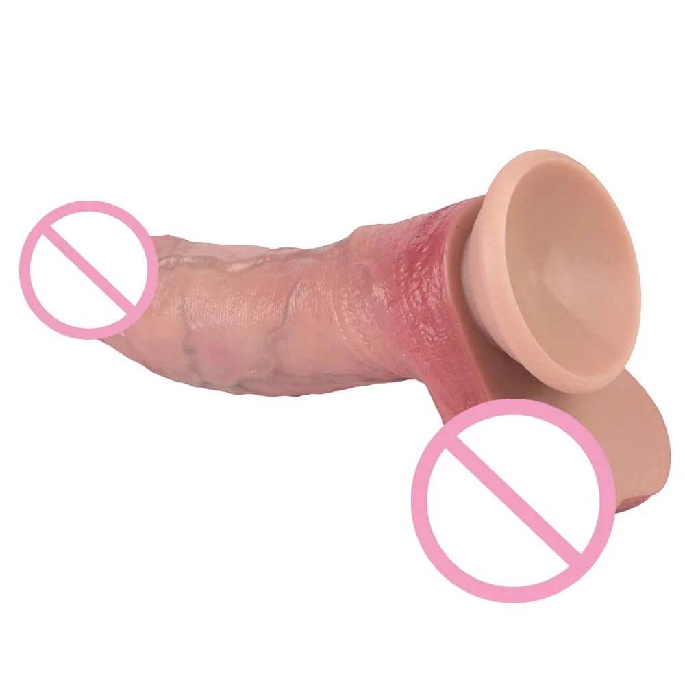 Realistic Daulble Layer Silicone Soft G-Spot Stimulator Dildo Big Penis Anal Plug Masturbator Cock Sex Toys for Man Women Adults