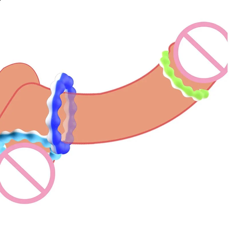 Multi-use Silicone Ring Locking Sperm Penis Ring Scrotum Semen Lock Sex Toys Sex Product Cock Rings 2pcs in a Set