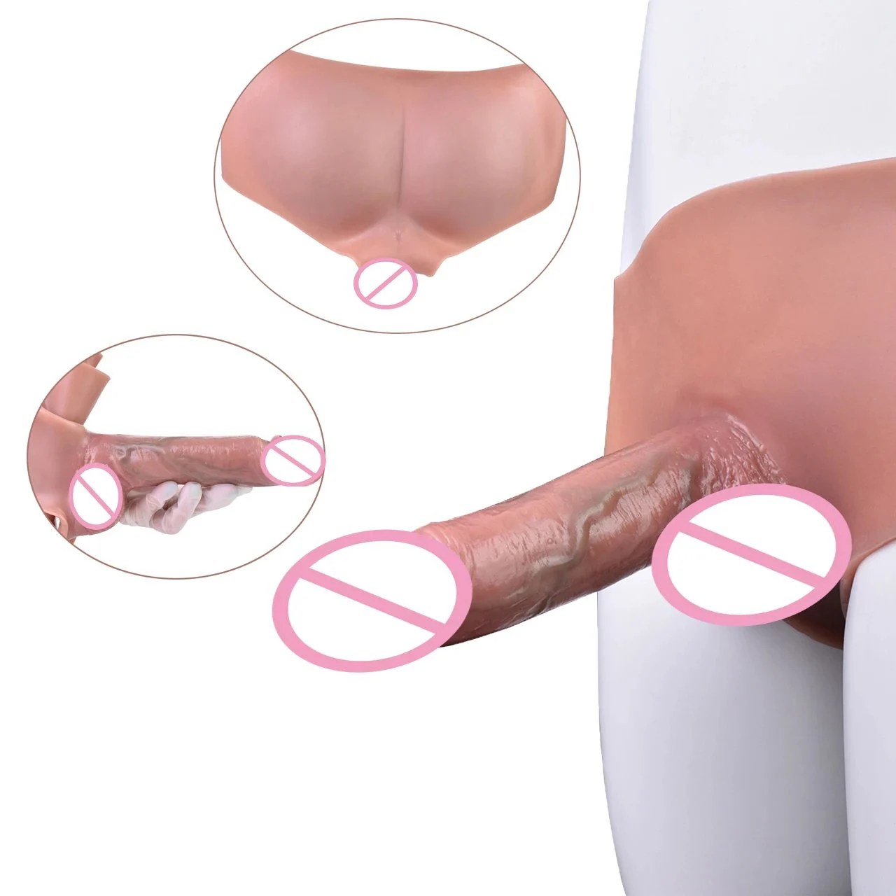 Reusable Realistic Penis Sleeve Delay Ejaculation Cock Sex Product for Men Extended Soft Cock Cover Real Silicone Dildo