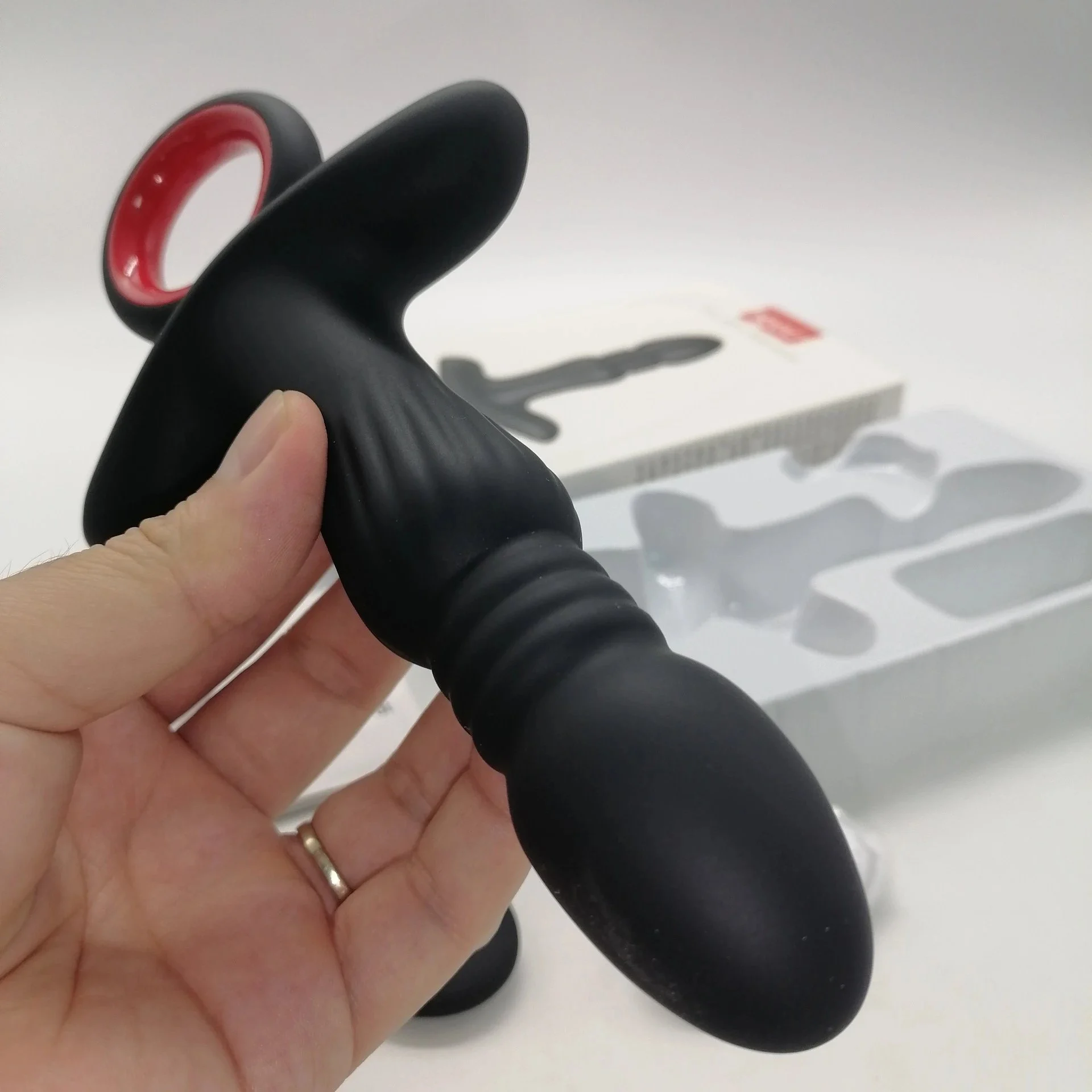 Wireless Remote Control Magnetic Charging Electric Thrusting Telescopic Waterproof Anus Plug Anal Vibrators